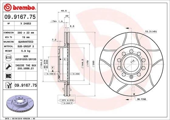 Volkswagen Golf 5 Ön Fren Aynası BREMBO