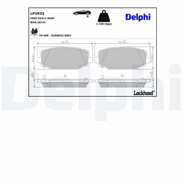 Jeep Grand Cherokee Arka Fren Balatası DELPHI