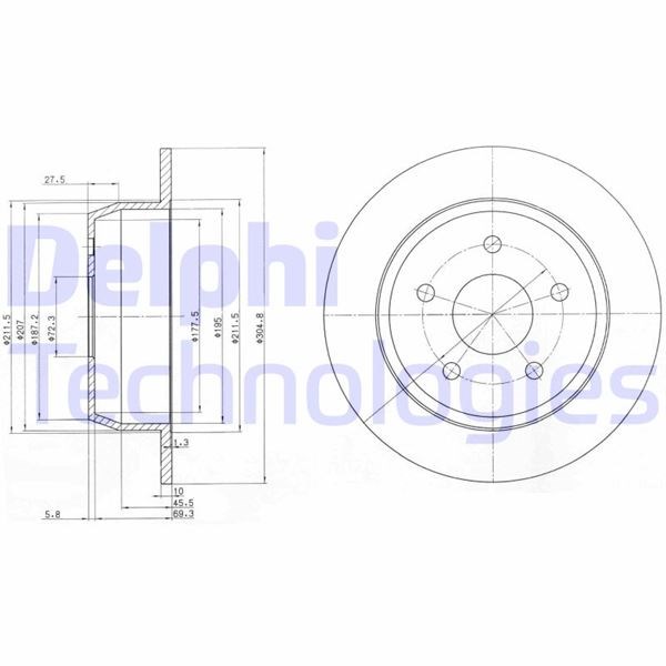 Jeep Grand Cherokee Arka Fren Diski Deliksiz DELPHI