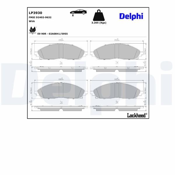 Jeep Grand Cherokee Ön Fren Balatası DELPHI