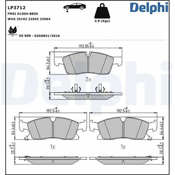Jeep Grand Cherokee Ön Fren Balatası DELPHI