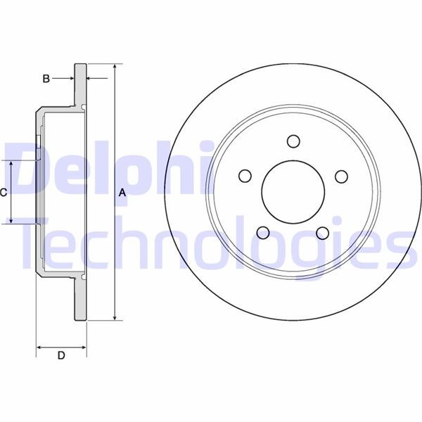 Chrysler Grand Voyager Arka Fren Diski Deliksiz DELPHI