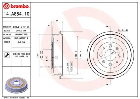 Fiat Grande Punto Arka Fren Kampanası BREMBO