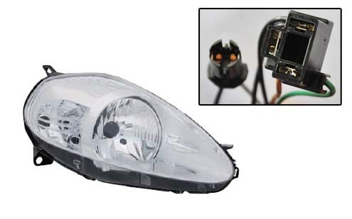 Fiat Grande Punto Ön Far Elektrikli H4 Krom Sağ TYC