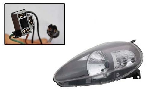 Fiat Grande Punto Ön Far Elektrik Motorlu Gri 14 Pin Sol TYC