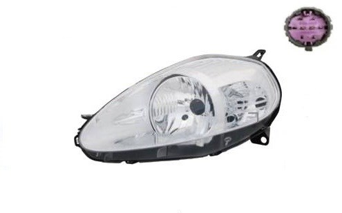 Fiat Grande Punto Ön Far Elektrik Motorlu Krom Mor Soketli Sol TYC