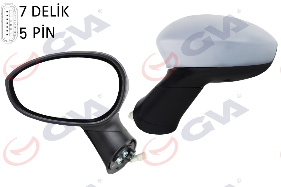Fiat Grande Punto Sol Dış Dikiz Aynası Elektrikli Isıtmalı Astarli Sensörlü... GVA