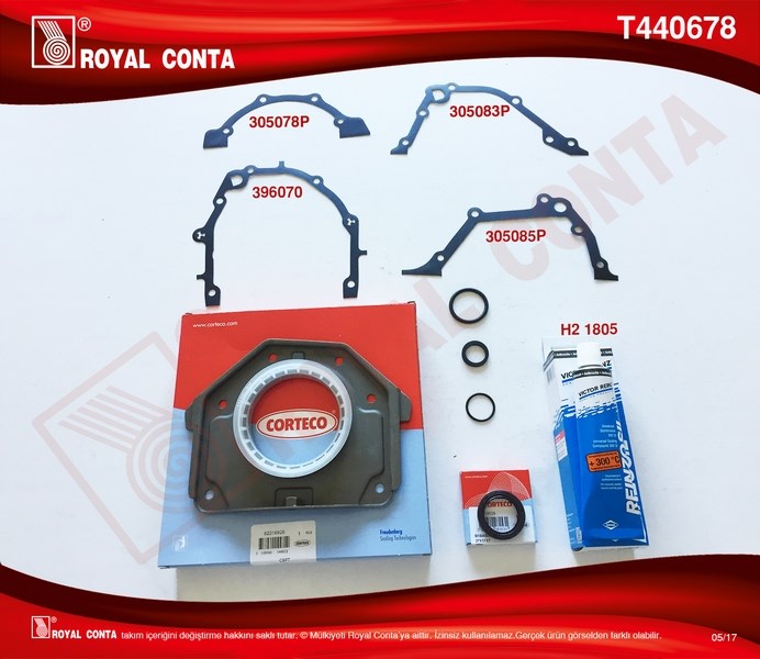 Fiat Grande Punto Palio Linea Alt Takım Conta Corteco Keçeli 1.4 16V ROYAL