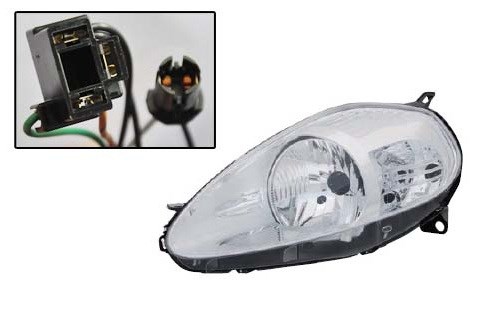 Fiat Grande Punto Ön Far Elektrikli H4 Krom Sol TYC