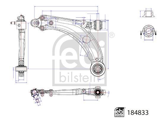 Opel Ön Salıncak Sol Komple Grandland Peugeot 308 3008 5008 Citroen C4... FEBI