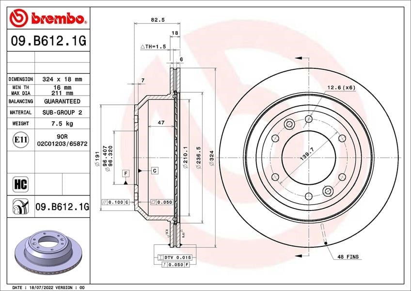 Hyundai H-1 Disk Balata Kiti BREMBO