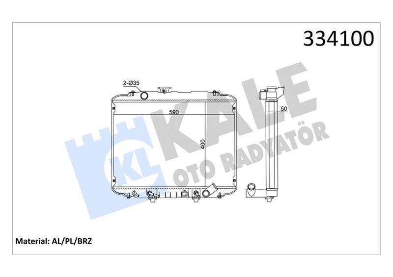 Hyundai H100 2.4 2.5 TD Kamyonet Radyatör KALE-RADYATOR