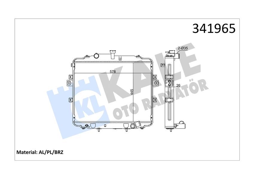 Hyundai H100 Radyatör Brazing KALE-RADYATOR