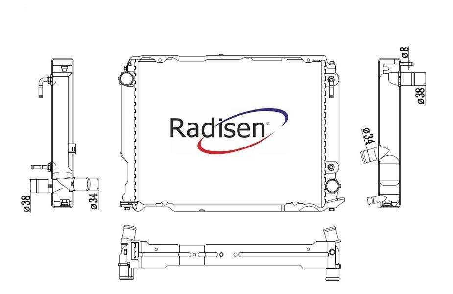 Toyota Hiace Dizel Otomatik Radyatör 94-96 RADISEN