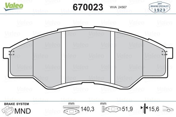 Toyota Hilux Ön Fren Balatası VALEO