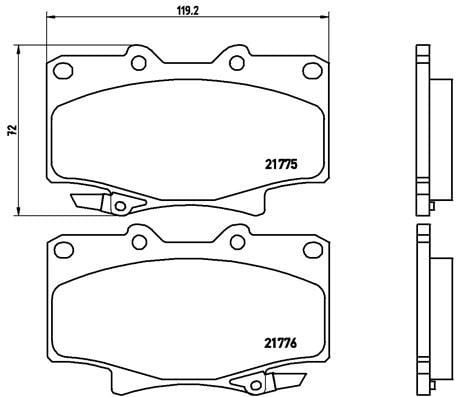 Toyota Hilux Ön Fren Balatası BREMBO