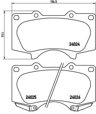 Toyota Hilux Land Cruiser Prado Ön Fren Balatası BREMBO