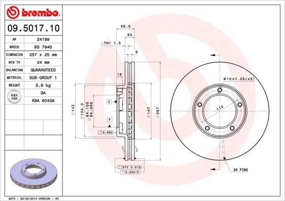 Toyota Hilux Ön Fren Aynası BREMBO