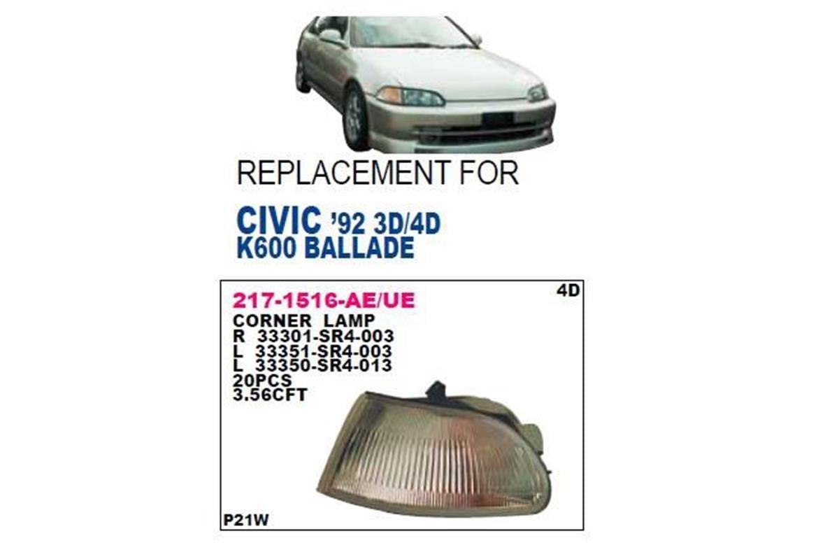 Civic Sd 92-95 Sol Sinyal Lambası Depo Benzinli Model Sr4