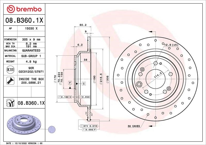 Honda Accord Fren Diski BREMBO