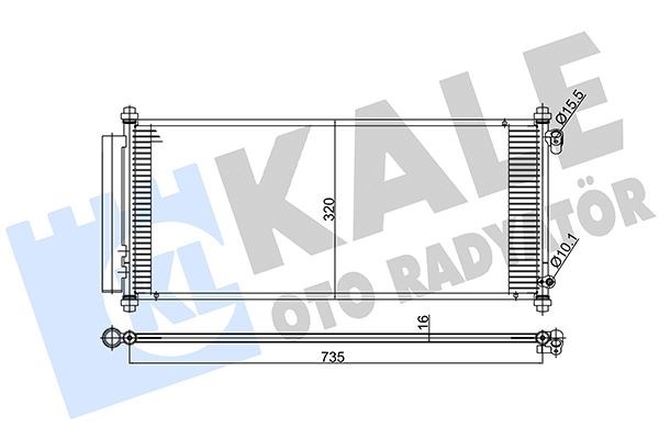 Honda Jazz Klima Radyatörü 1.4L KALE-RADYATOR