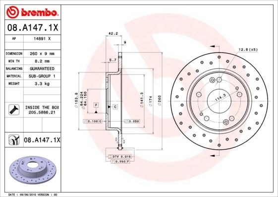 Honda Arka Fren Diski Xtra BREMBO