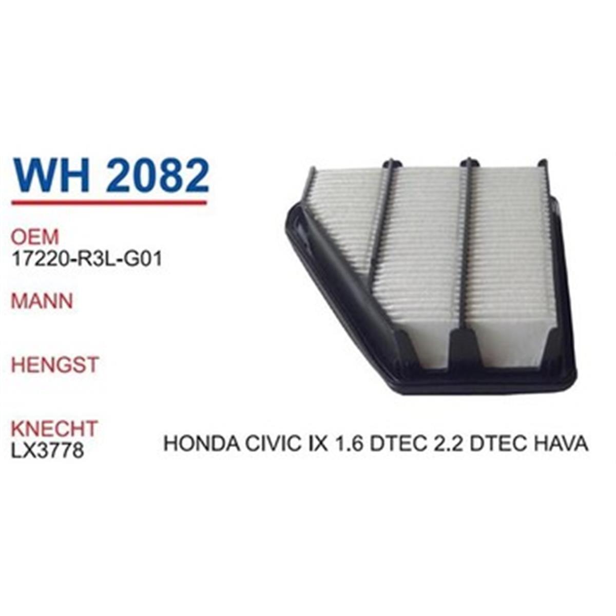 Honda Civic Ix Hava Filtresi Grat Çerçeveli (1.6, 2.2 Ctdı Dtec 2012- Sonrası)