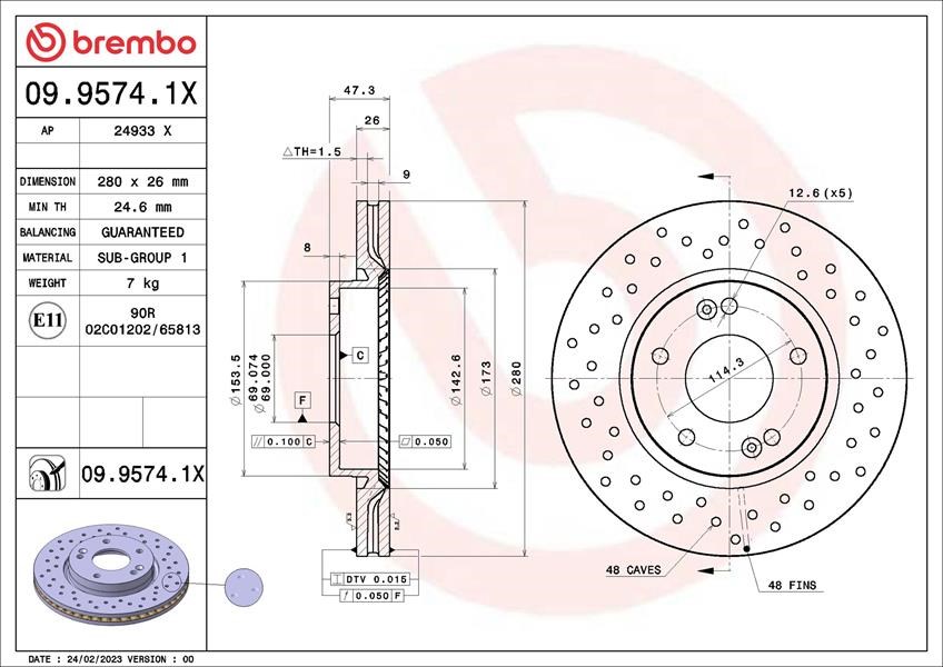 Hyundai Coupe Ön Fren Aynası Havalı BREMBO