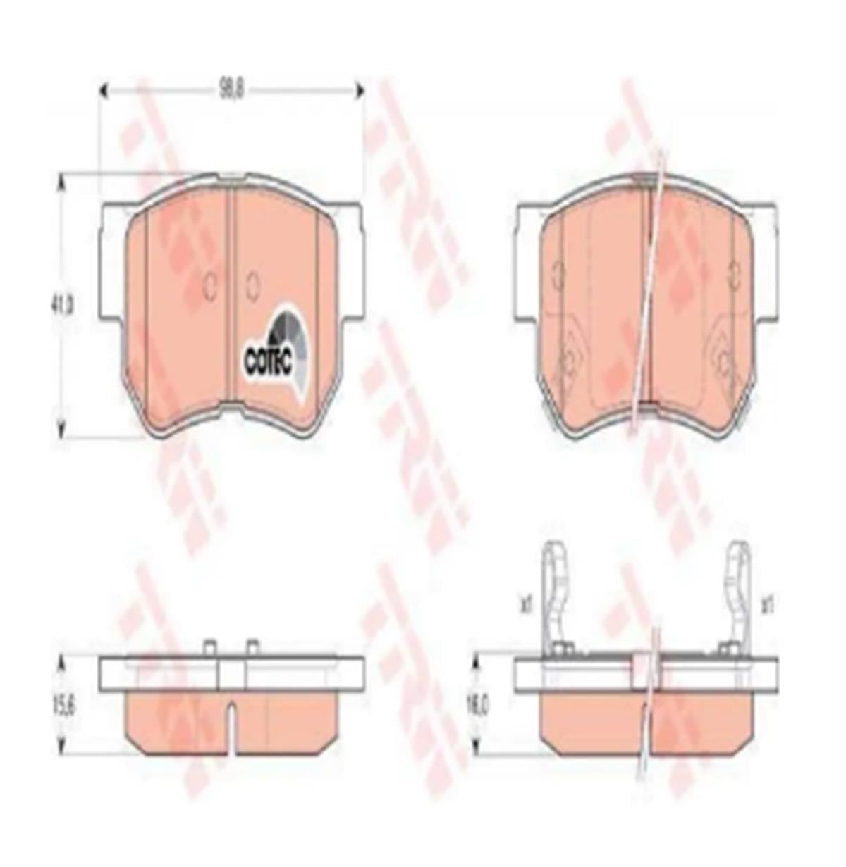 Hyundai Arka Fren Balatası (Disk) Trw Elantra-Getz