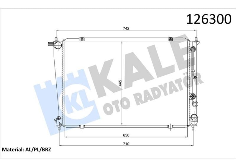 Hyundai Starex H1 2.5 TD Radyatör Otomatik Şanzıman KALE-RADYATOR