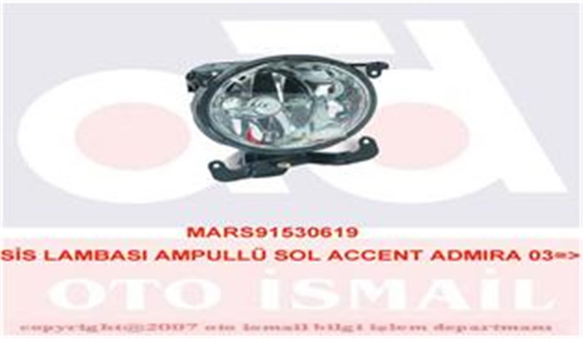 Hyundai Accent Admira (03>) Sis Lambası Sol Ampullü 9220125500