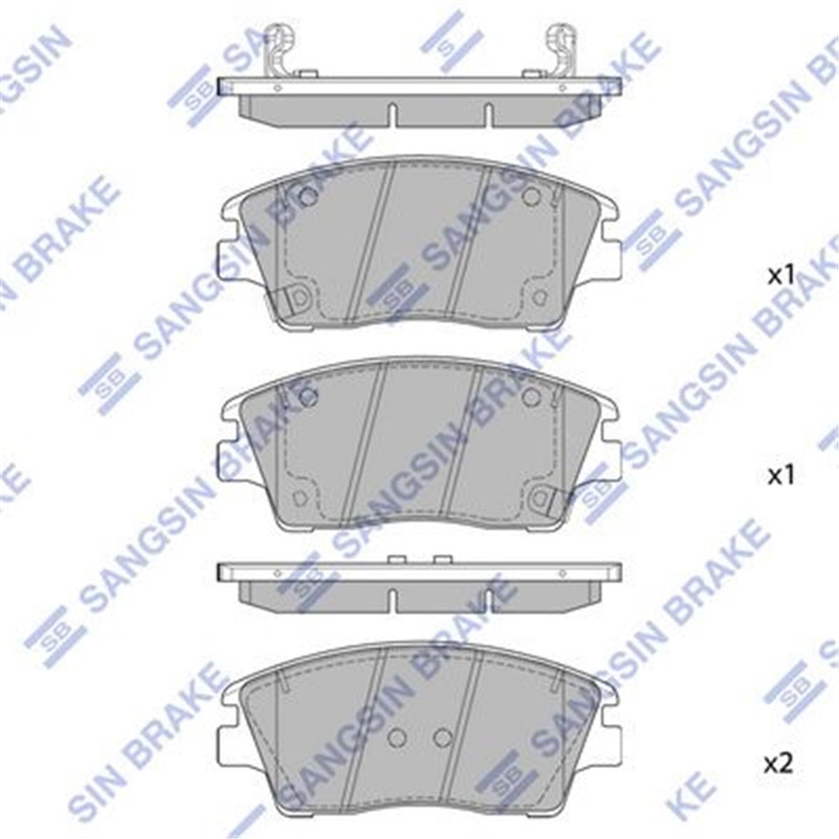 Hyundai Tucson (2000>) Kia Ix35 (2015>) Ön Balata Disk 58101D3a00-58101D9a00-58101D7a