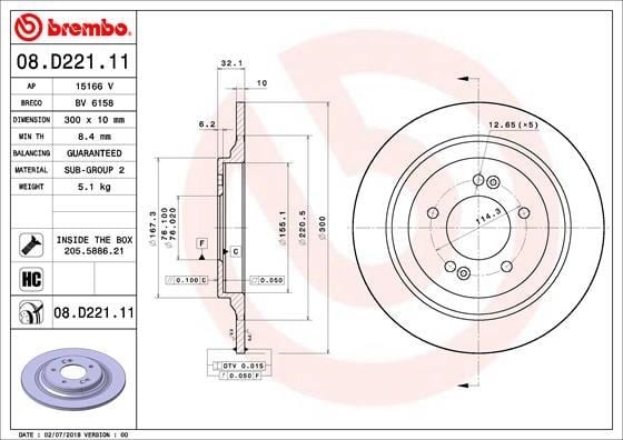 Hyundai Arka Fren Diski UV Kaplamalı BREMBO