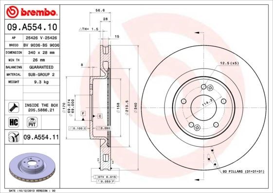 Hyundai Ön Fren Diski UV Kaplamalı BREMBO