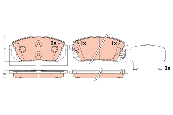 Hyundai Kona Ön Aks Disk Balata TRW