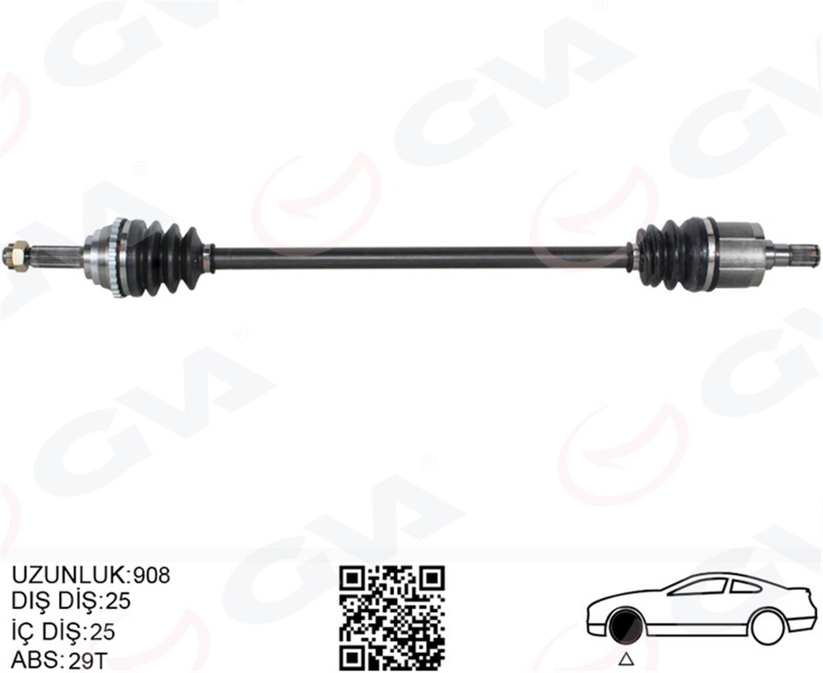 Hyundai Accent Admire (03-06) 1.3 Komple Aks Ön Sağ 4950025210