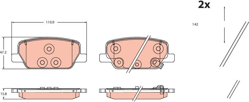 Hyundai Santa Fe IV Arka Aks Disk Balata TRW