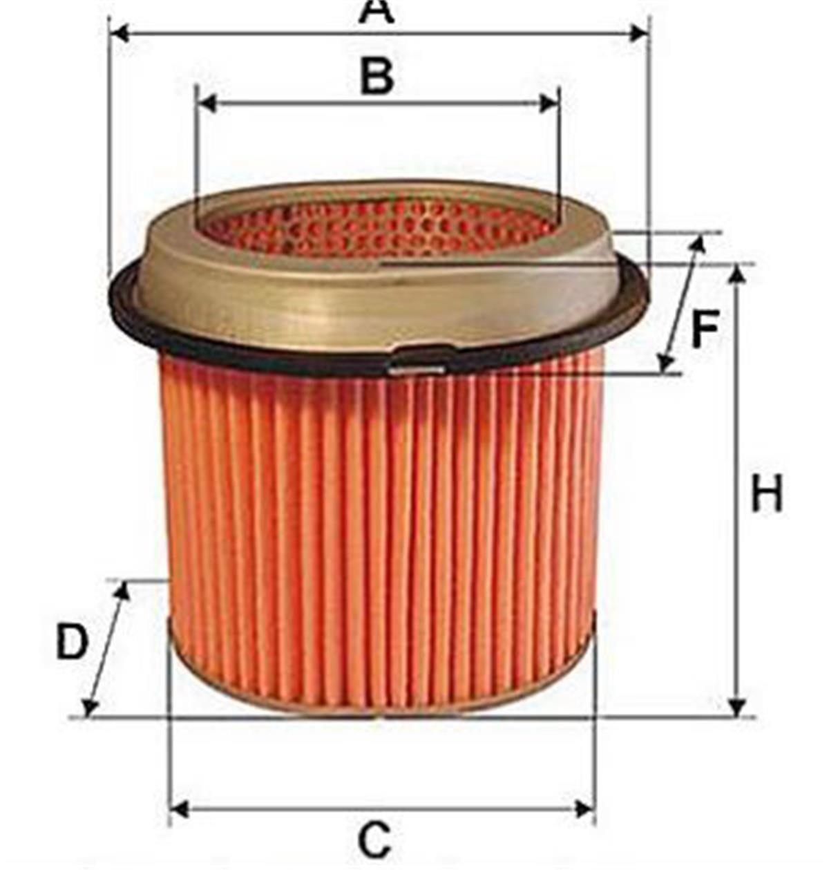 Hyundai Elantra Sonata 91-95 Hava Filtresi Grat Kova Tip