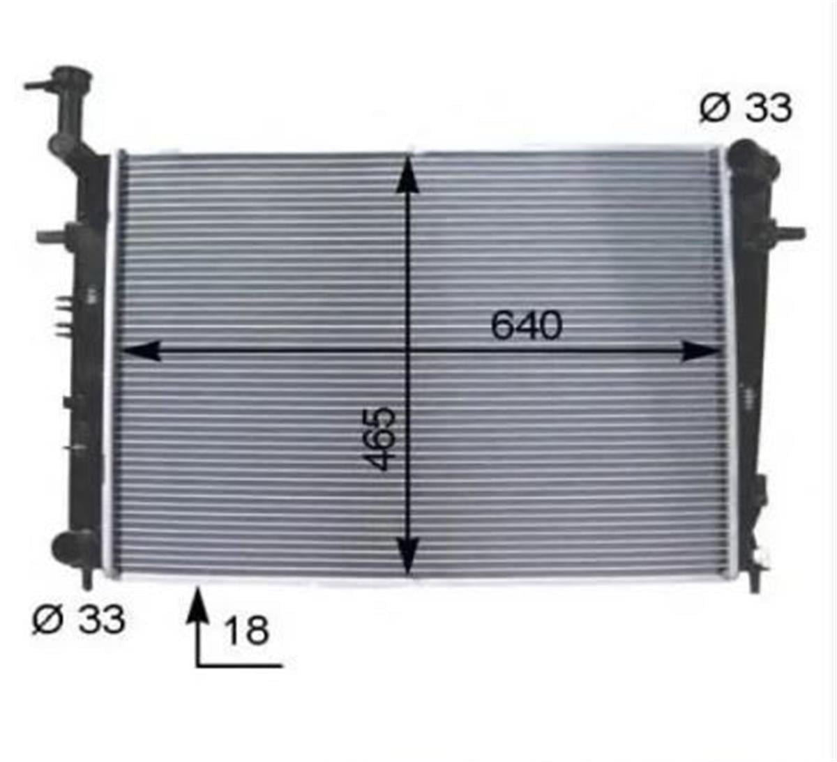 Hyundai İ30-Elantra Su Radyatörü 1.6-2.0 Benzin 07-12 Mando 253102H000