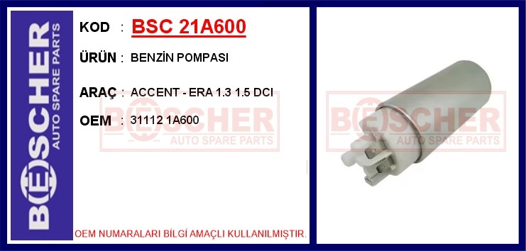 Hyundai Accent Admire Era Getz Yakıt Pompası Depo İçi [2002-2010] BESCHER