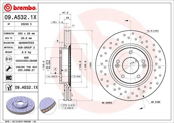 Hyundai Ön Fren Diski XTRA BREMBO