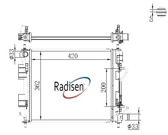 Hyundai i10 13- 1.0i 12V G Radyatör RADISEN
