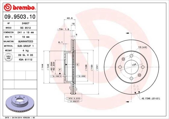 Hyundai i10 Ön Fren Diski Hava Kanallı BREMBO