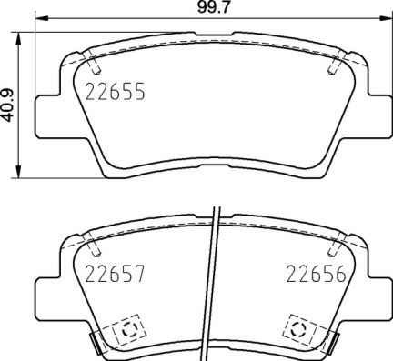 Hyundai i10 Arka Fren Balatası / i20 / Blue / i30 / Ioniq 1.6GDI / Tucson BREMBO