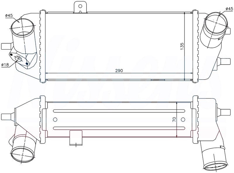 Hyundai i20 Intercooler Brazing 1.4 CRDİ / 1.6 CRDİ Komple Alüminyum ORIS