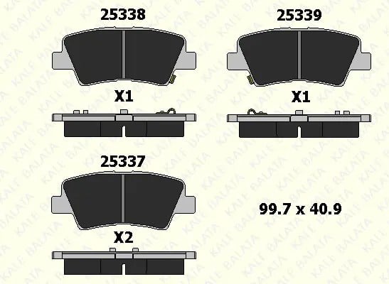Hyundai i20 Arka Fren Balatası KALE-BALATA