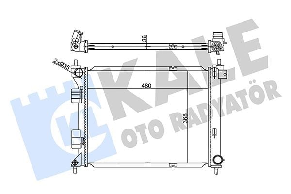 Hyundai i20 i20 Active Radyatör 1.1/1.4CRDI MT KALE-RADYATOR