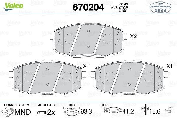 Hyundai i20 Arka Disk Fren Balatası VALEO