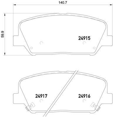 Hyundai i30 Ön Fren Balatası 1.6L G4FD GDİ Gamma 140hp 1.4L 1.6L CRDi Dizel... BREMBO