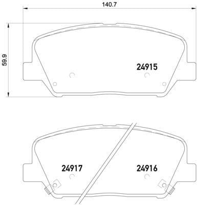 Hyundai i30 Ön Fren Balatası 1.6L G4FD GDİ Gamma 140hp 1.4L 1.6L CRDi Dizel... BREMBO